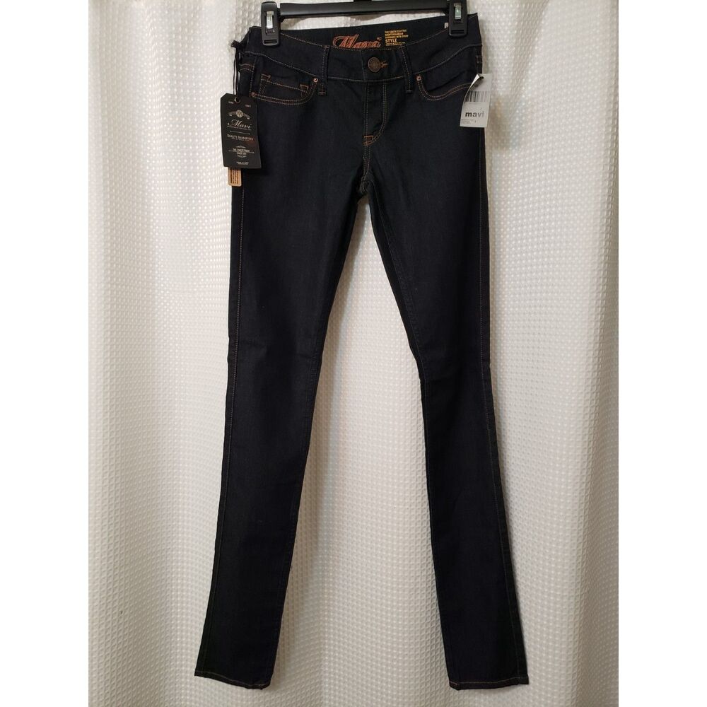 Mavi Womens Jeans Size 25x34 Serena Low-Rise Super Skinny NWT Dark Wash Summer